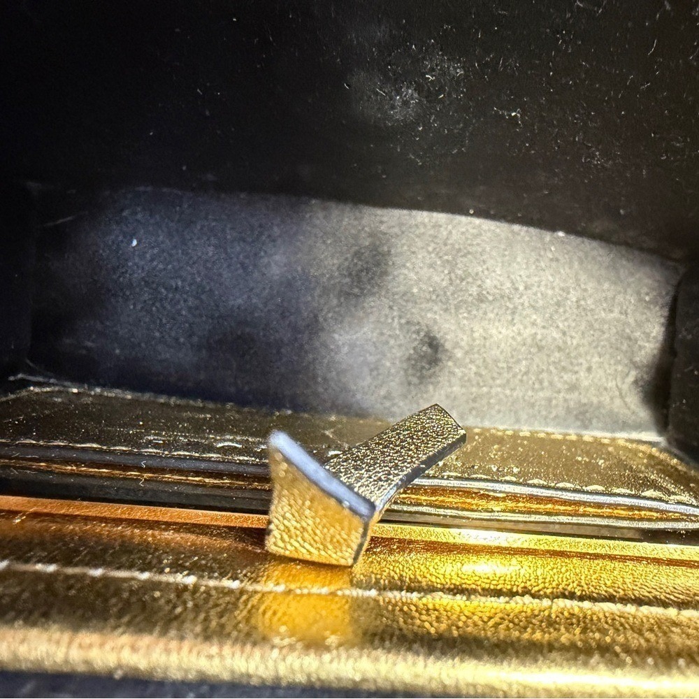 Marc Jacobs Rare Metallic Gold Quilted Leather Bow Mini Trouble Crossbody Bag - Picture 15 of 16
